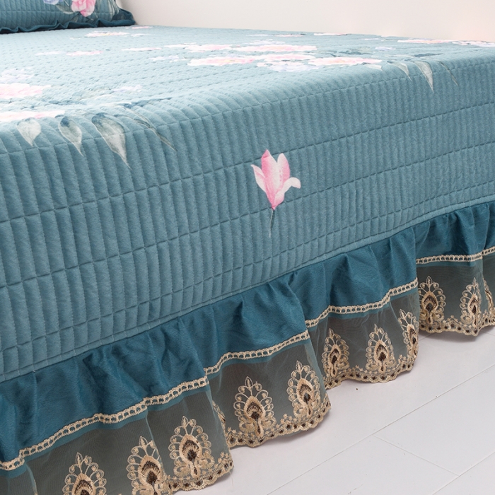 91家纺网 家纺一手货源 找家纺 雨洋家纺 2025新款炕垫水晶绒床盖大炕盖 百花齐放