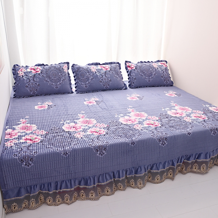 91家纺网 家纺一手货源 找家纺 雨洋家纺 2025新款炕垫水晶绒床盖大炕盖 花音