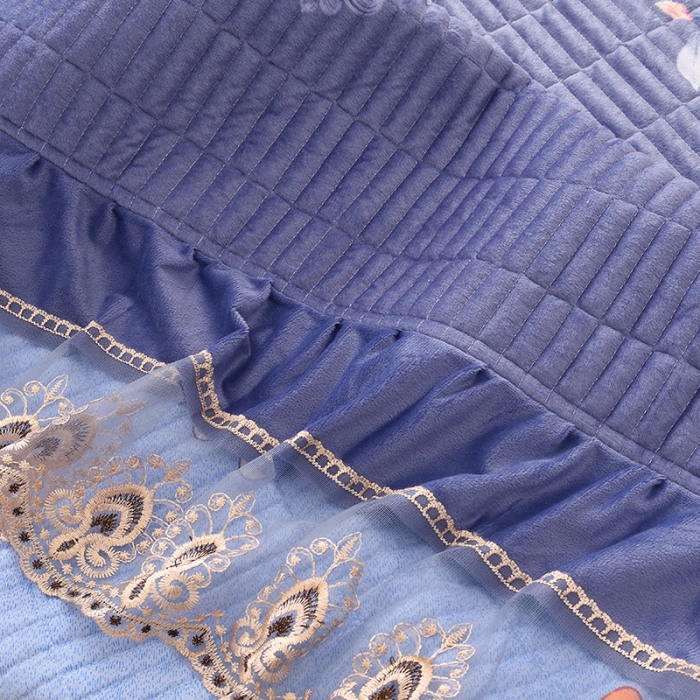 91家纺网 家纺一手货源 找家纺 雨洋家纺 2025新款炕垫水晶绒床盖大炕盖 花音