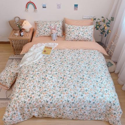 91家纺网 家纺一手货源 找家纺 沐棉家居 2020新款全棉13370四件套 硕果