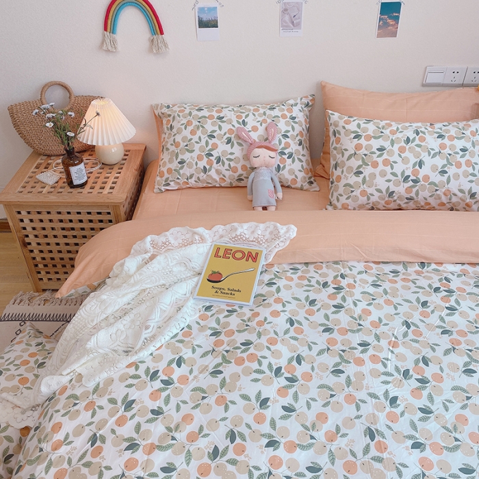 91家纺网 家纺一手货源 找家纺 沐棉家居 2020新款全棉13370四件套 硕果