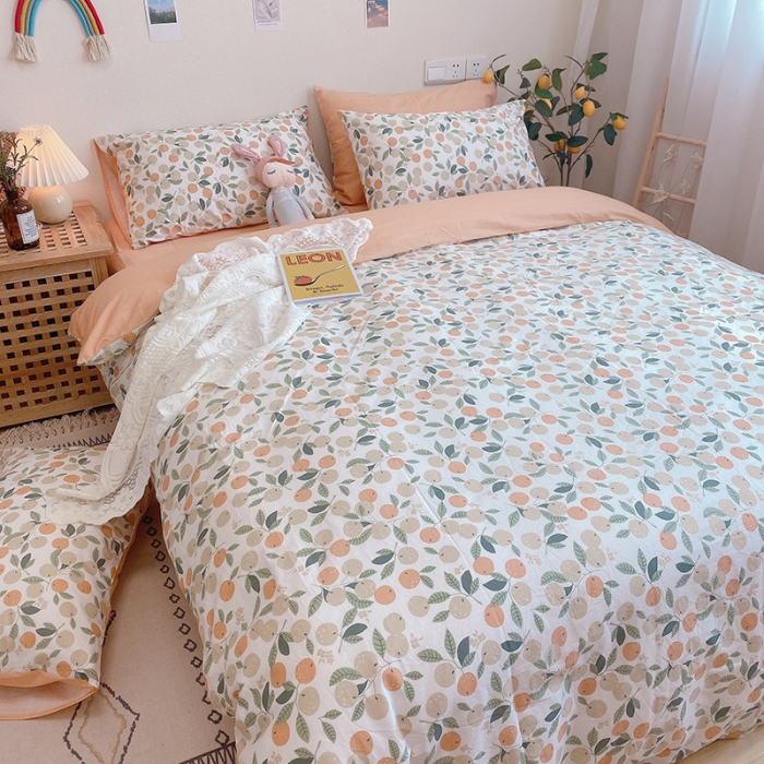 91家纺网 家纺一手货源 找家纺 沐棉家居 2020新款全棉13370四件套 硕果