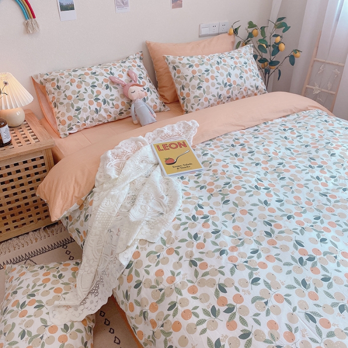 91家纺网 家纺一手货源 找家纺 沐棉家居 2020新款全棉13370四件套 硕果