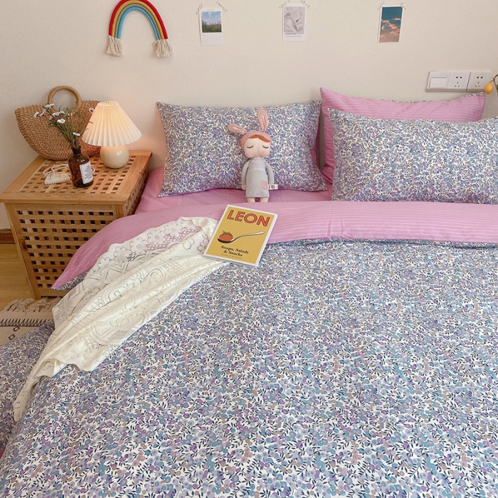 91家纺网 家纺一手货源 找家纺 沐棉家居 2020新款全棉13370四件套 香蜜