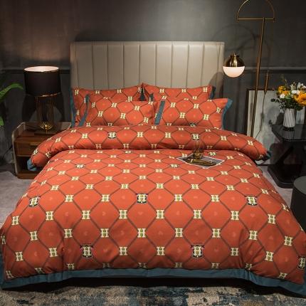 91家纺网 家纺一手货源 找家纺 （总）苹果星 180克生态磨毛水晶绒牛奶绒四件套活性印染