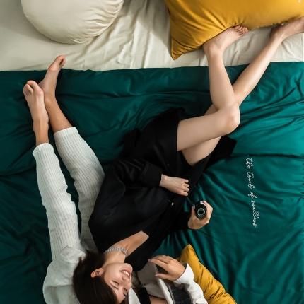 91家纺网 家纺一手货源 找家纺 （总）狠狠爱 2020新款60S长绒棉刺绣撞色四件套