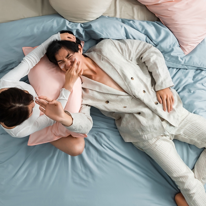 91家纺网 家纺一手货源 找家纺 狠狠爱 2020新款60S长绒棉刺绣撞色四件套 粉蓝浅灰