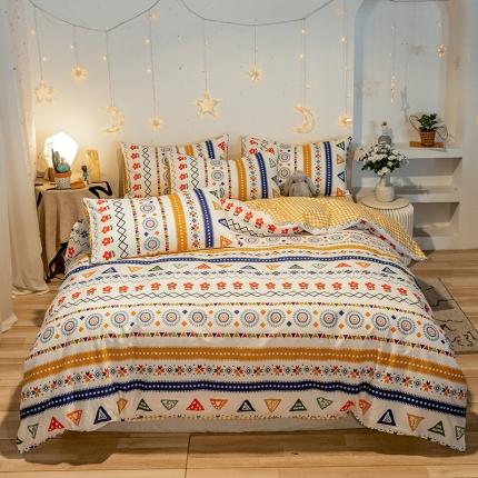 91家纺网 家纺一手货源 找家纺 （总）琪格格 2020新款13372全棉实拍二次元可爱四件套