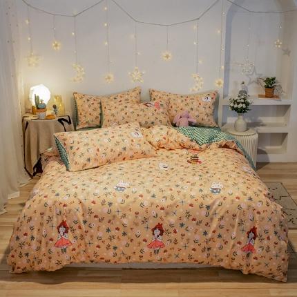 91家纺网 家纺一手货源 找家纺 （总）琪格格 2020新款13372全棉实拍二次元可爱四件套