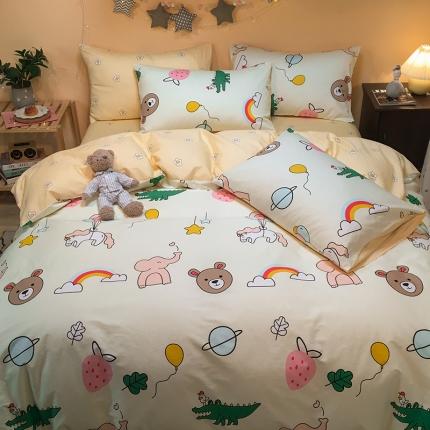 91家纺网 家纺一手货源 找家纺 （总）琪格格 2020新款13372全棉实拍二次元可爱四件套