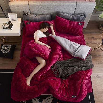 91家纺网 家纺一手货源 找家纺 （总）被多多 2022新款魔法绒冬被四件套