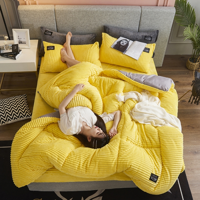 91家纺网 家纺一手货源 找家纺 （总）被多多 2022新款魔法绒冬被四件套