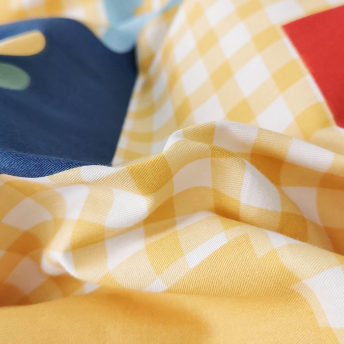 91家纺网 家纺一手货源 找家纺 HL原创 2020新款13372全棉小清新四件套实拍图 动漫王国