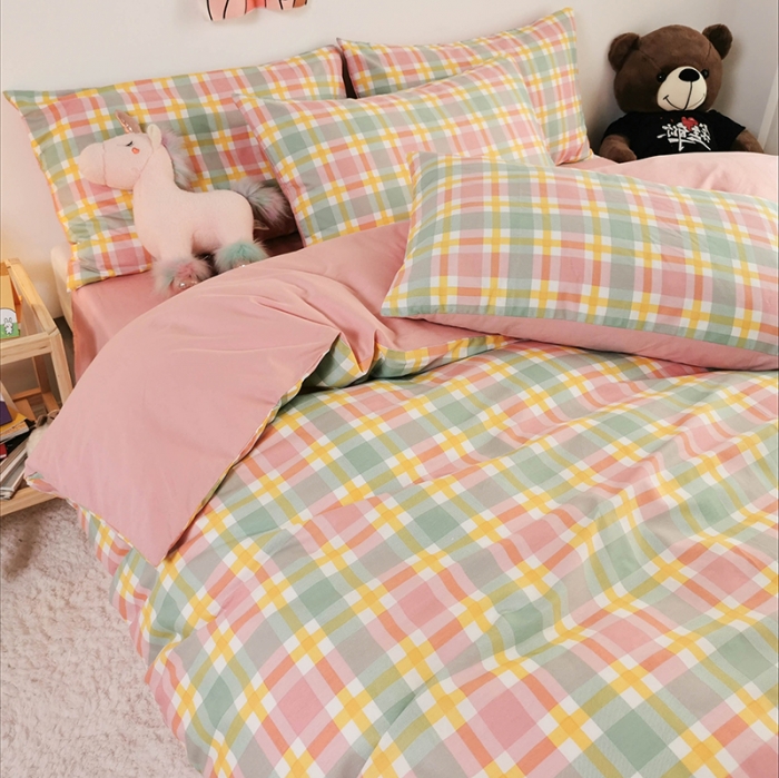 91家纺网 家纺一手货源 找家纺 HL原创 2020新款13372全棉小清新四件套实拍图 广岛之恋