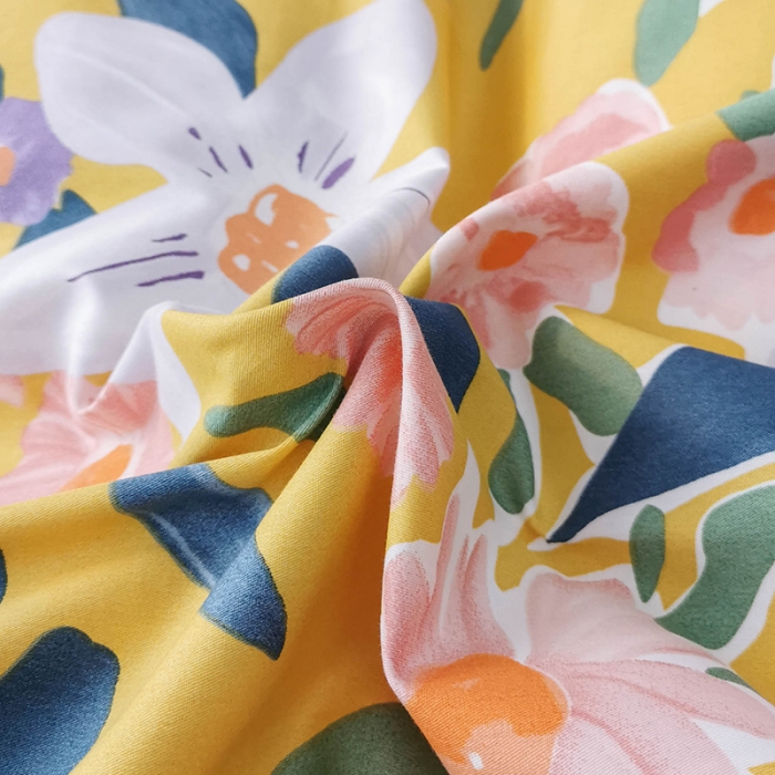 91家纺网 家纺一手货源 找家纺 HL原创 2020新款13372全棉小清新四件套实拍图 绝美