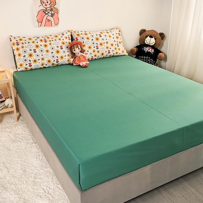 91家纺网 家纺一手货源 找家纺 HL原创 2020新款13372全棉小清新四件套实拍图 葵花籽