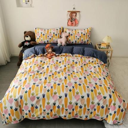 HL原创 2020新款13372全棉小清新四件套实拍图 萝卜派对