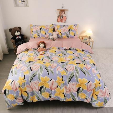 HL原创 2020新款13372全棉小清新四件套实拍图 神采飞扬