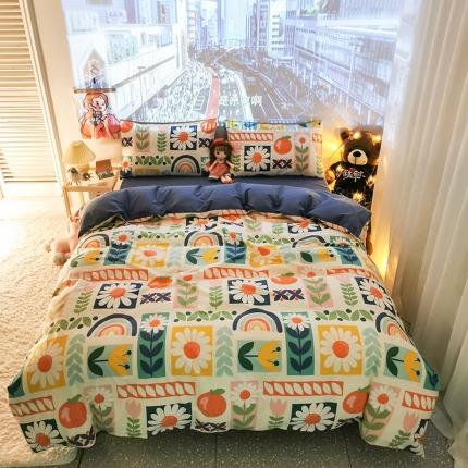 91家纺网 家纺一手货源 找家纺 （总）HL原创新款13372全棉四件套夜晚网红风实拍图