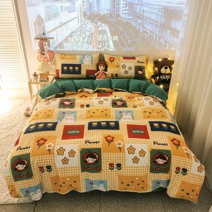 HL原创新款13372全棉四件套夜晚网红风实拍图 动漫王国