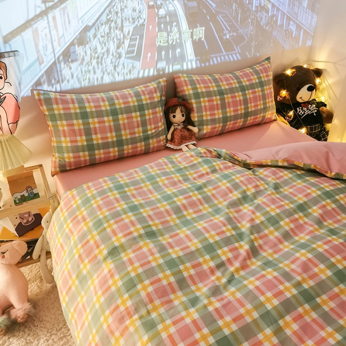 91家纺网 家纺一手货源 找家纺 HL原创新款13372全棉四件套夜晚网红风实拍图 广岛之恋