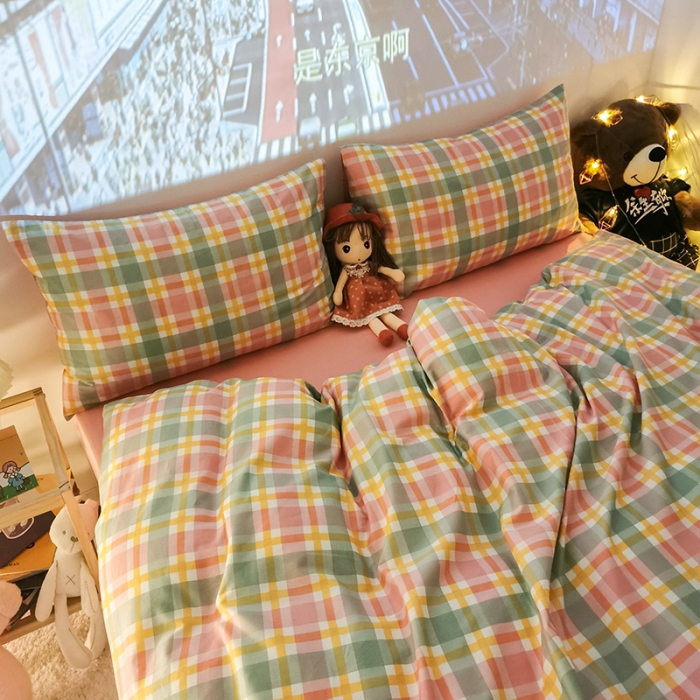 91家纺网 家纺一手货源 找家纺 HL原创新款13372全棉四件套夜晚网红风实拍图 广岛之恋