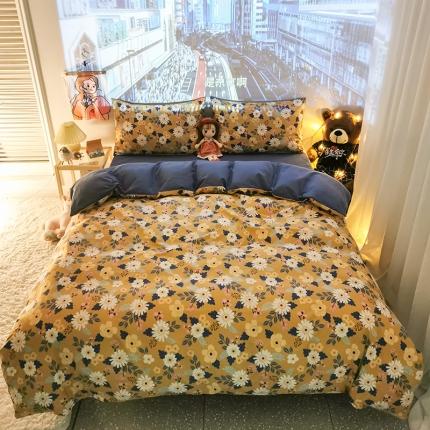 HL原创新款13372全棉四件套夜晚网红风实拍图 怀旧