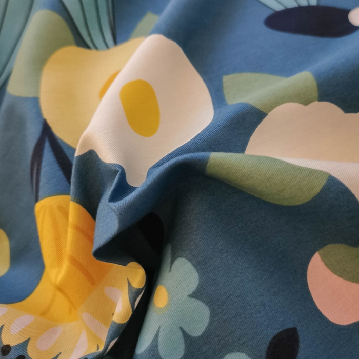 91家纺网 家纺一手货源 找家纺 HL原创新款13372全棉四件套夜晚网红风实拍图 卉语