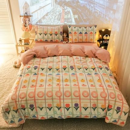 HL原创新款13372全棉四件套夜晚网红风实拍图 乐园