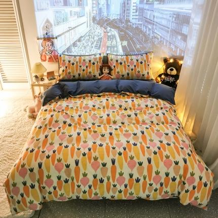 HL原创新款13372全棉四件套夜晚网红风实拍图 萝卜派对