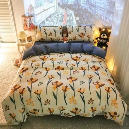 HL原创新款13372全棉四件套夜晚网红风实拍图 摇曳