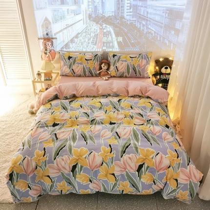 HL原创新款13372全棉四件套夜晚网红风实拍图 神采飞扬