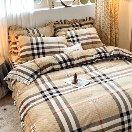 91家纺网 家纺一手货源 找家纺 （总）妖妖家纺 2020新款花边牛奶绒四件套