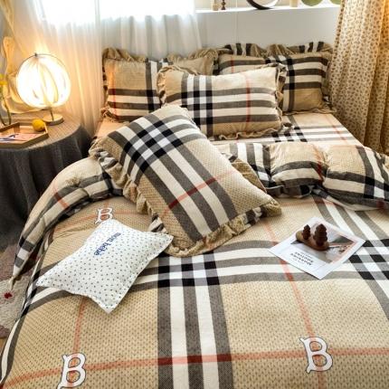 （总）妖妖家纺 2020新款花边牛奶绒四件套