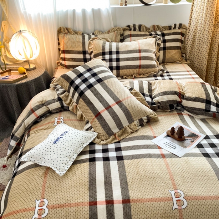 91家纺网 家纺一手货源 找家纺 （总）妖妖家纺 2020新款花边牛奶绒四件套