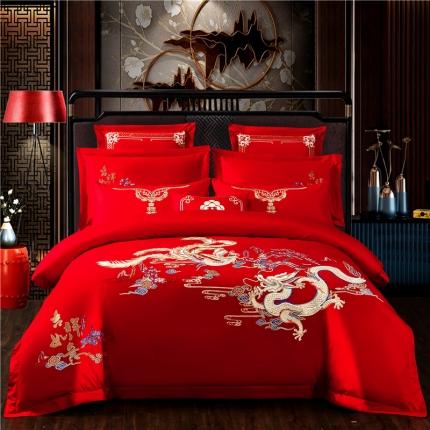 91家纺网 家纺一手货源 找家纺 千禧 2020年全棉婚庆套件跑量款 盛世龙凤