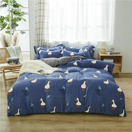 91家纺网 家纺一手货源 找家纺 （总）曼璐家纺 2025新款牛奶绒四件套