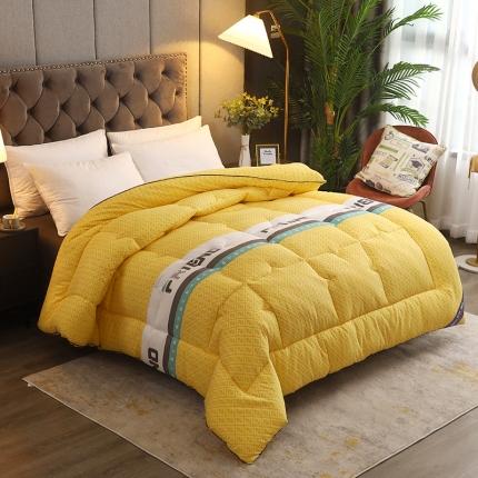 91家纺网 家纺一手货源 找家纺 畅销被业 2020新款德芙棉羽丝绒冬被 爱尔兰-黄