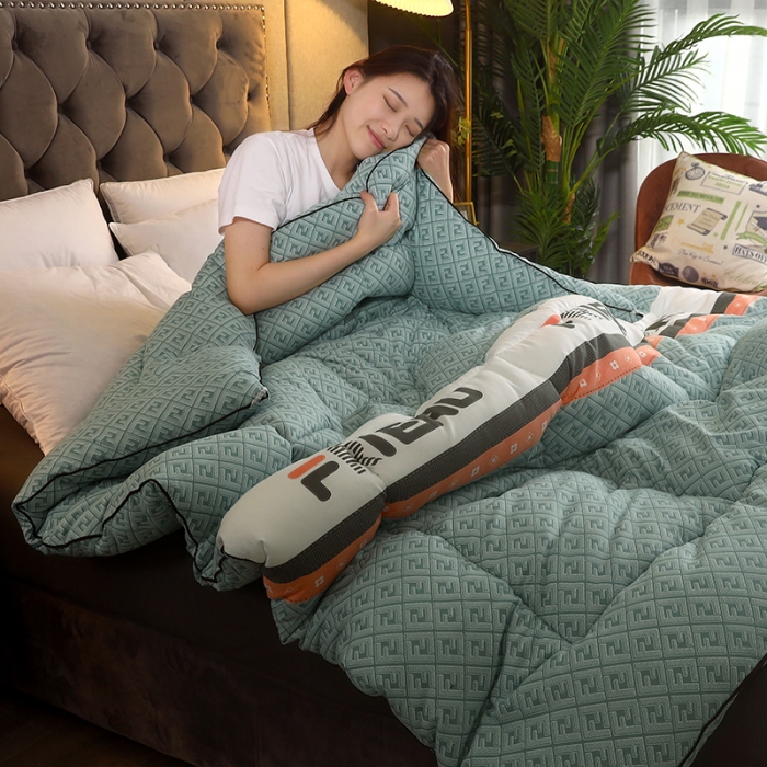 91家纺网 家纺一手货源 找家纺 畅销被业 2020新款德芙棉羽丝绒冬被 爱尔兰-绿