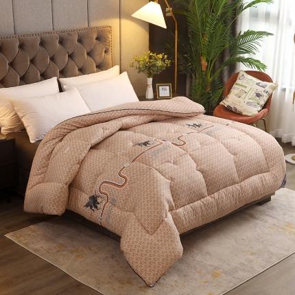 91家纺网 家纺一手货源 找家纺 畅销被业 2020新款德芙棉羽丝绒冬被 罗马假日-玉