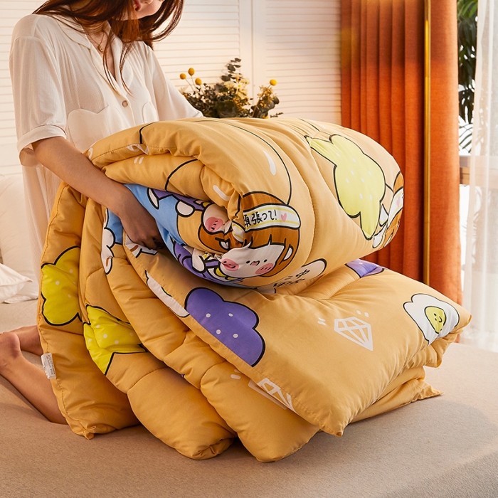 91家纺网 家纺一手货源 找家纺 畅销被业 2020新款海藻棉冬被 冲鸭