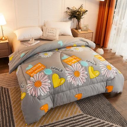 91家纺网 家纺一手货源 找家纺 畅销被业 2020新款海藻棉冬被 花语