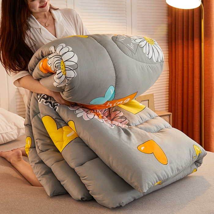 91家纺网 家纺一手货源 找家纺 畅销被业 2020新款海藻棉冬被 花语