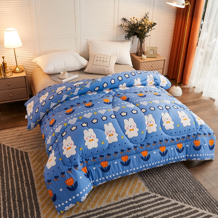 91家纺网 家纺一手货源 找家纺 畅销被业 2020新款海藻棉冬被 可爱兔