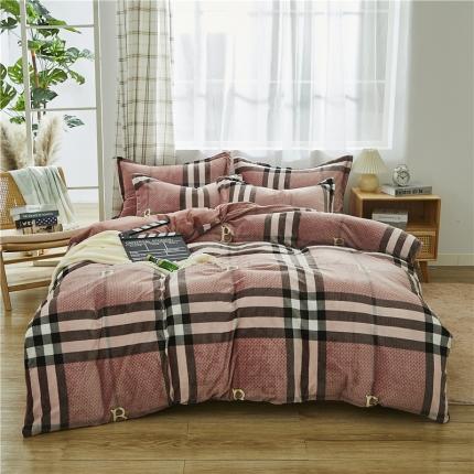 91家纺网 家纺一手货源 找家纺 曼璐家纺 2025新款牛奶绒四件套 时尚格调