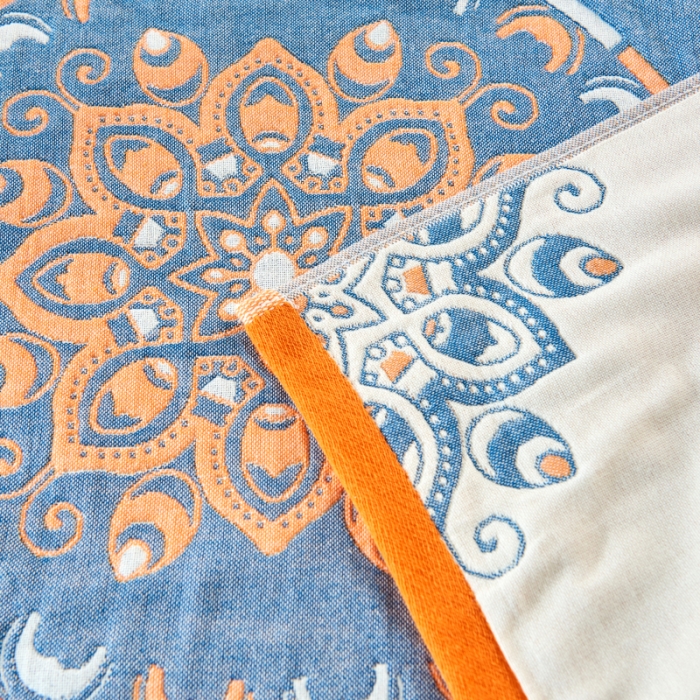 91家纺网 家纺一手货源 找家纺 朴尔 2020年波西米亚风全棉四层纱布枕巾 波西米亚