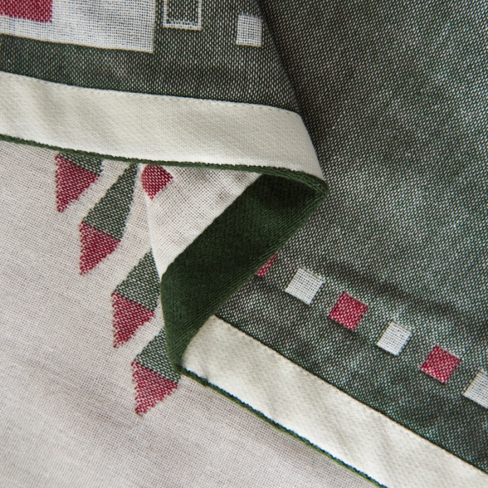 91家纺网 家纺一手货源 找家纺 朴尔 2020年波西米亚风全棉四层纱布枕巾 塔塔西蓝