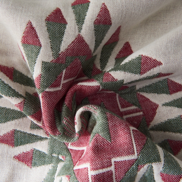 91家纺网 家纺一手货源 找家纺 朴尔 2020年波西米亚风全棉四层纱布枕巾 塔塔西蓝