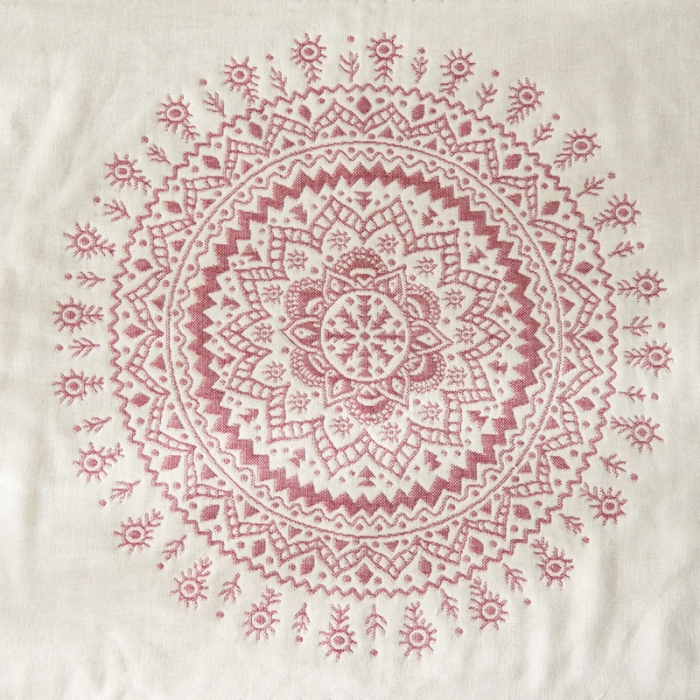 91家纺网 家纺一手货源 找家纺 朴尔 2020年波西米亚风全棉四层纱布枕巾 太阳神红