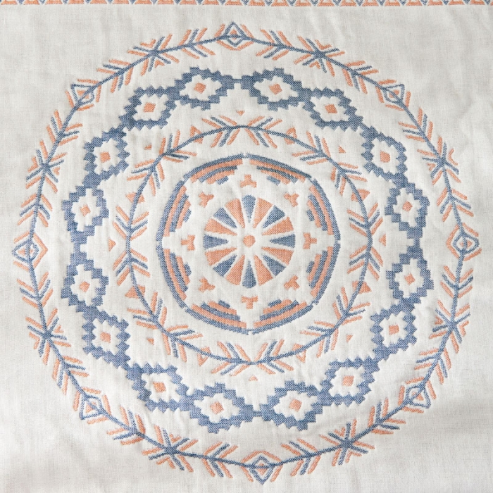 91家纺网 家纺一手货源 找家纺 朴尔 2020年波西米亚风全棉四层纱布枕巾 圆盘花